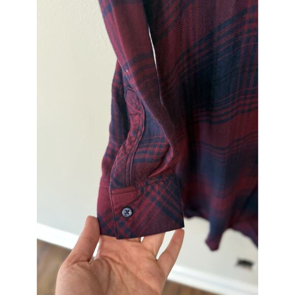 Rails Long Sleeve Plaid Button Front Shirt Dress in Red and Black SZ S 1991 - Picture 7 of 12
